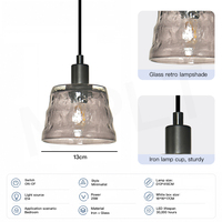 Lampe suspendue en verre à effet d'ondulation pour chambre à coucher, fenêtre de balcon, salon, hôtel, décoration, OEM, ODM, usine sur mesure