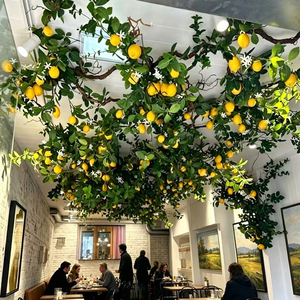 Composizione di Piante Artificiali al Limone, Ghirlanda di Limoni Artificiali, Rami di Limone per Decorazioni di Caffè e Bar, Sfondi per Feste - Product Image 3