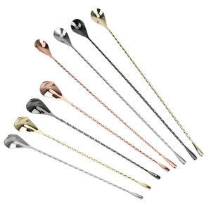 ช้อนสแตนเลสแบบยาวลายเกลียวสำหรับเขย่าค็อกเทล ขนาด 12 นิ้ว ขายส่ง - Product Image 5