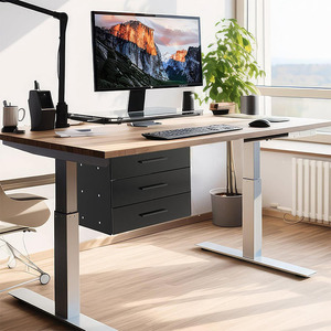 درج تخزين تحت المكتب من JH-Mech، مكدس عموديًا بثلاث طبقات، قابل للسحب، مصنوع من المعدن الأسود، يُثبت تحت المكتب بشكل مخفي - Product Image 3