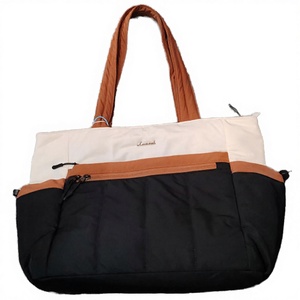 Lunash Women's Panelled Tote <b>Bag</b> With Zipper Closure Water Resistant Polyester Daily Use All Seasons Minimalist Style - Product Image 3
