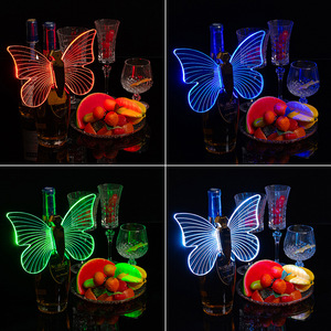 Bâton lumineux LED acrylique papillon avec effets scintillants et stroboscopiques pour bars et clubs - Product Image 4