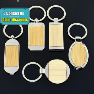 Personalized Custom Logo Laser Cut Sublimation DIY Souvenir Promotional Gift Wholesale Wooden Keychain