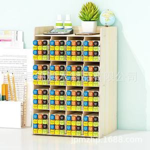 Wooden Marker Storage Box 18L Angled <b>Pen</b> Holder For Kindergarten And Primary School Students - Product Image 1
