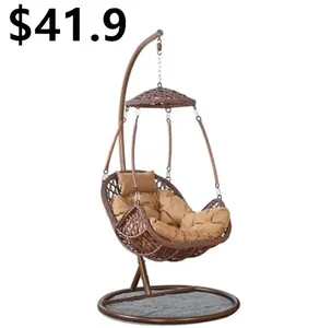 Hamac de patio suspendu en rotin pour extérieur, chaise suspendue en forme d'œuf pour jardin - Product Image 4