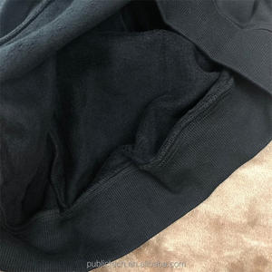 Wholesale Manufacturers Black Blank Unisex 80 Cotton 20 Polyester 450gsm Silk <b>Lined</b> <b>Hoodie</b> - Product Image 6