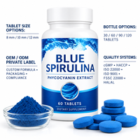 Comprimés de Spiruline Bleue à l'Extrait Naturel de Phycocyanine OEM |   Complément alimentaire premium pour le soutien immunitaire antioxydant, logo personnalisé