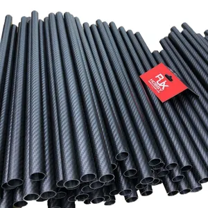 RJX 100% 3k斜纹编织碳纤维管25毫米38毫米40毫米42毫米45毫米50毫米100毫米
