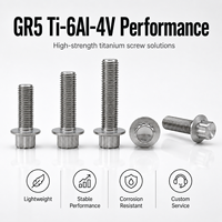 Vis en titane personnalisées GR5 Ti-6Al-4V M3 M6 pour vélo, moto, dispositif médical, haute résistance