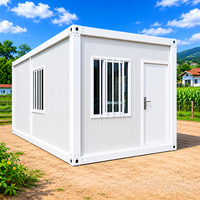 Casas Modulares Prefabricadas de Acero en Contenedores de 10 pies, 20 pies y 40 pies, Portátiles, Desmontables, Diseño Moderno para Oficina, Escuela o Salón