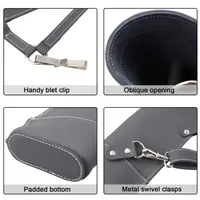 Carquois de flèche extérieur Portable en cuir Carquois de flèche arrière Carquois de hanche Taille réglable Sac