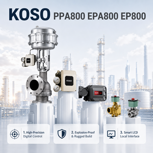 Control de Flujo Inteligente Electro-Neumático KOSO PPA800 EPA800 EP800 con Retroalimentación, OEM, 4-20mA, Característica Lineal - Product Image 1