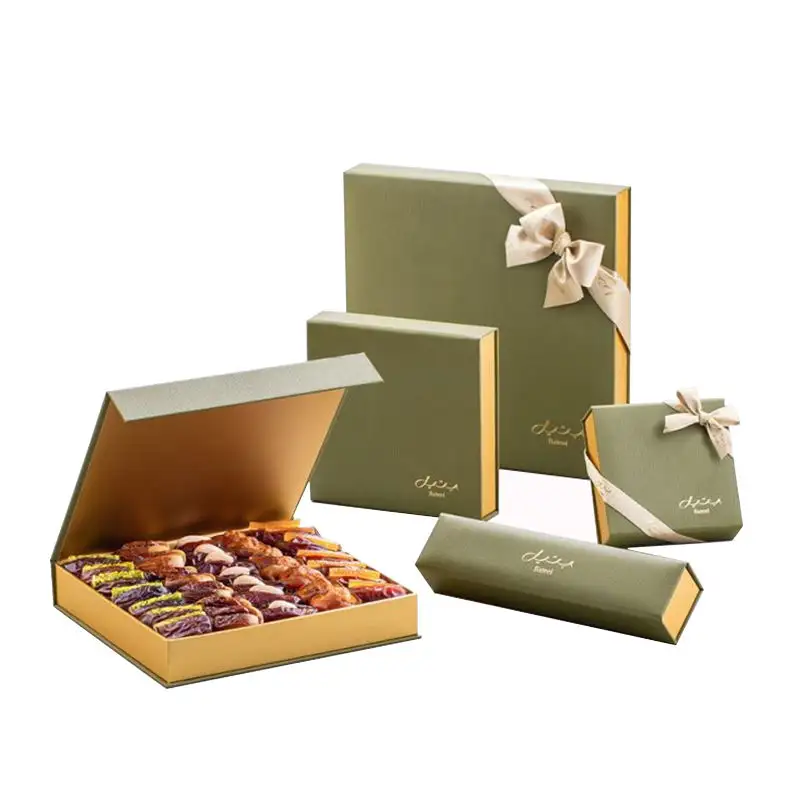 Caja de papel de aglomerado reciclable con logotipo de lámina de oro personalizada, caja de embalaje de Chocolate con forma de libro, las mejores cajas de Chocolate magnéticas populares