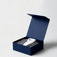 Boîte à vêtements avec logo personnalisé, impression de luxe, boîte cadeau pliable magnétique, boîte en carton rigide pliable avec aimant