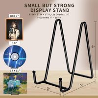 Lot de 12 supports de présentation pour assiettes de 6 pouces, supports en métal pour assiettes, peuvent également servir de supports pour photos et livres