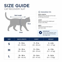 Traje de recuperación para gatos, elegante y popular, de algodón suave y elastano, con longitud de torso ajustable, que bloquea infecciones bacterianas, para después de la cirugía y desanudación.