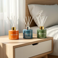 Diffuseur de parfum en verre opaque de 140 ml, parfum personnalisé, marque privée, ensemble d'aromathérapie pour hôtel, bureau, décoration de la maison