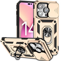 Coque de protection antichoc double fonction push-up et anti-chute pour iPhone 17 Pro, compatible Apple 17, 16, 15, 14, avec support intégré