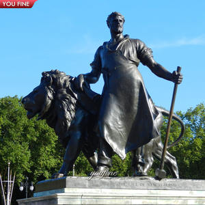 Escultura de <span class=keywords><strong>León</strong></span> y señora de bronce, escultura conmemorativa de <span class=keywords><strong>Victoria</strong></span>, decoración clásica al aire libre, famosa - Product Image 2