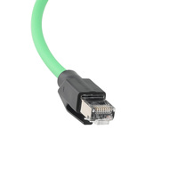 Câble Ethernet industriel Cat5e 100 Mbps en plastique avec connecteurs coudés, haute flexibilité pour chaînes de guidage, automatisation, robots, AGV, caméras