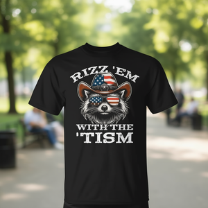 Camiseta Rizz Em With The Tism con meme de mapache sobre autismo - Product Image 3