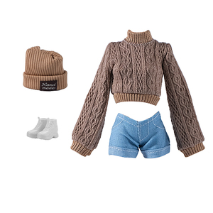 <strong>Dress</strong> up Doll 30CM 1/6 Doll 11-12 Inch Clothes Set Top Wear Pants Shorts Shoes and Jewelry for 30 cm Doll - Product Image 4