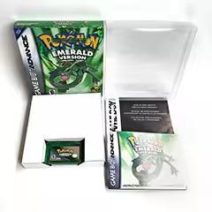 Boîte de vente au détail de cartouche de jeu avec finition holographique métallique vert feuille, rouge feu, rubis, émeraude pour GBA Advance - Product Image 5