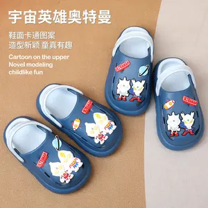 2024 Seroe Kids Slippers for Boys Summer Baby Crocks Soft Sole Cartoon Bathing Toddler Indoor Home Shoes