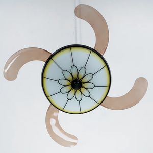 <span class=keywords><strong>Ventilateur</strong></span> de Plafond de Style Tiffany de 36 Pouces avec Lumières, Luminaire de Lustre à Dimmable, 4 Lames Inverses Rétractables, Vitrail <span class=keywords><strong>Vintage</strong></span> - Product Image 4