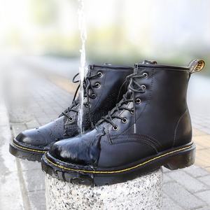 Botas de Piel de Becerro Estilo Británico, Cómodas, Resistentes al Desgaste, Impermeables, con Cordones, Punta Redonda, para Primavera e Invierno - Product Image 5