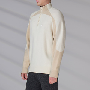 Pull tricoté décontracté pour homme avec logo personnalisé, col zippé, idéal pour le football et le basketball en hiver - Product Image 5