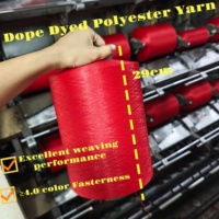 Fil de polyester texturé DTY 150D, teint en masse, 100% polyester, pour tissage et tricotage