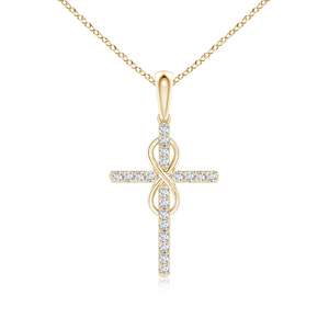 New 14K Yellow Gold IGI Certified Lab Grown Brilliant Cut Diamond Luxury Rhodium Plated 4.5g Pendant <b>Necklace</b> Women Party - Product Image 4