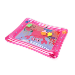 Inflatable Baby Patting Water Mat Pink <b>Crab</b> Design 0-24 Months Home Use Environmentally Friendly PVC - Product Image 2