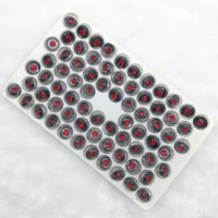 Kancing Kaca Kristal Putih 10mm dengan Batang Emas dan Rhinestone