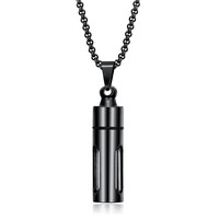 Nouveau pendentif de bouteille de parfum ouvert collier en acier inoxydable pour hommes femmes urne cercueil commémorer colliers commémoratifs bijoux