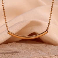 Collier à pendentif sourire en acier inoxydable plaqué or 18 carats avec perle et diamant pour bijoux de mariage Collier en acier inoxydable inoxydable