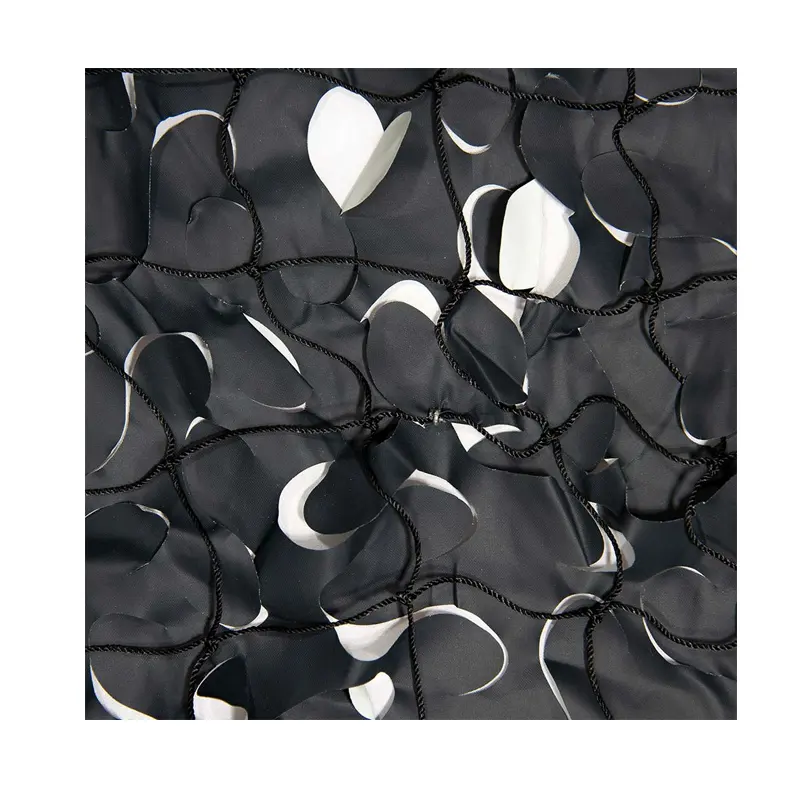 Filet de camouflage ignifuge de haute qualité filet de camouflage de couleur blanche noire pour la décoration et le parasol