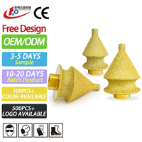 Outil de chanfreinage diamanté pour carreaux, marbre, quartz, forets de perçage et d'élargissement, ouvre-trous pour pierre, têtes de meulage coniques