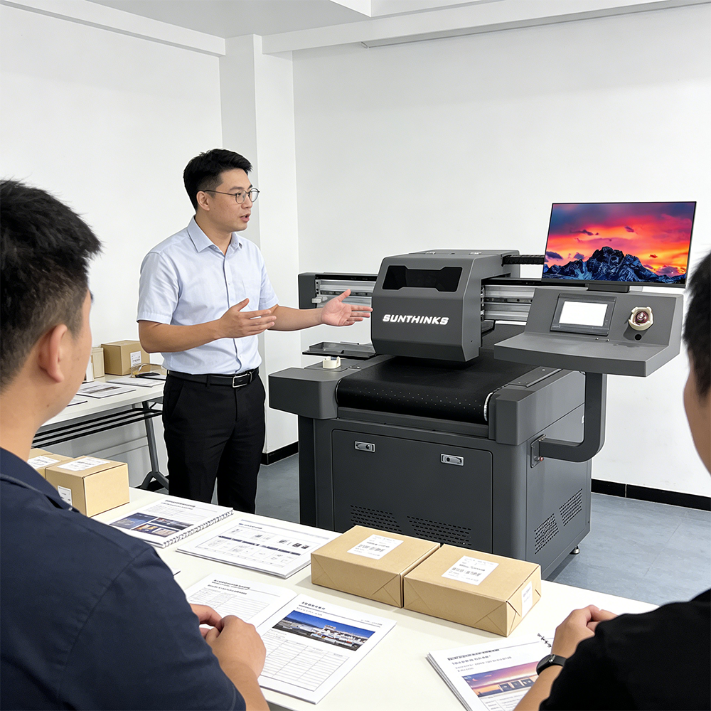 Sunthinks Fast Printing A3 Size Corrugated Carton Cardboard Paper Sheets Paper Boxes Printing Machine for Your Business