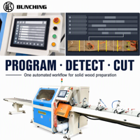 Machines à scier CNC à coupe croisée pour l'optimisation du travail du bois, destinées à la fabrication de meubles et à la transformation du bois