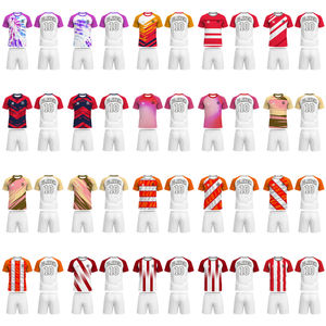 Kit de Futsal Personalizado com Baixo MOQ, Combinação de Cores, Camisa de Futebol Clássica em Malha de Poliéster Respirável para o Mercado Europeu - Product Image 4