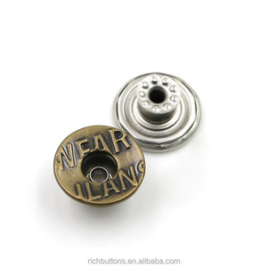 China Customized <strong>Snap</strong> <strong>Button</strong> Manufacture Vintage Metal Jeans <strong>Buttons</strong> and Rivets with logo <strong>Button</strong> for Clothes - Product Image 4