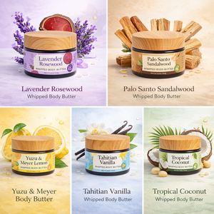 Beurre corporel fouetté au beurre de karité biologique |   Crème hydratante riche pour peaux sèches |   Yuzu et citron Meyer naturellement parfumés |   OEM - Product Image 5