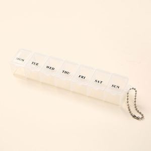 Hot Sale <b>Small</b> Keychain Day Box Promotional Medicine Pill Case 7 Compartments Vitamin Holder Supplement - Product Image 4
