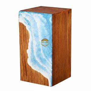 Ayaans ไม้โรสวูดแกะสลักด้วยมือไม้กล่องใส่โกศสำหรับผู้ใหญ่ขี้เถ้าโกศเผา (6X6X11) ขายส่ง - Product Image 1