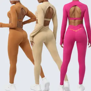 TIKTOK Leggings de yoga taille haute pour femmes Logo personnalisé Fitness Gym V Cross Butt Lift Leggings Solid Hot Compress Adultes