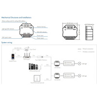 Convertidor Zigbee RF a DALI DA-M(WZ) Control Remoto Inalámbrico Alimentado por Bus DALI o 24VDC Compatible con DT6, DT8, DT7 para Iluminación