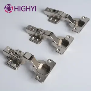 HIGHYI furniture hydraulic buffer iron hinges soft closing invisible adjustable hinges heavy duty 40mm cup cabinet hinges