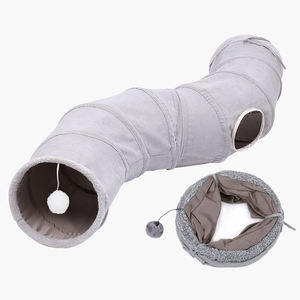 <span class=keywords><strong>Cama</strong></span> para Gatos con Doble Túnel Integrado, Diseño de <span class=keywords><strong>Nido</strong></span> Esquinero, para Jugar y Dormir, Personalizable de Fábrica - Product Image 1